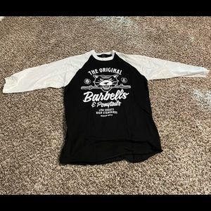 Barbells & Ponytails Baseball T Shirt (Fitboxx Edition)
